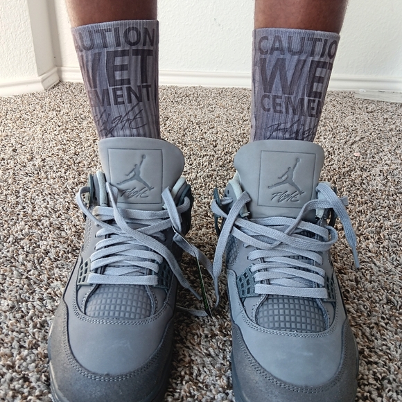Jordan 4 wet cement socks - Picture 2 of 4